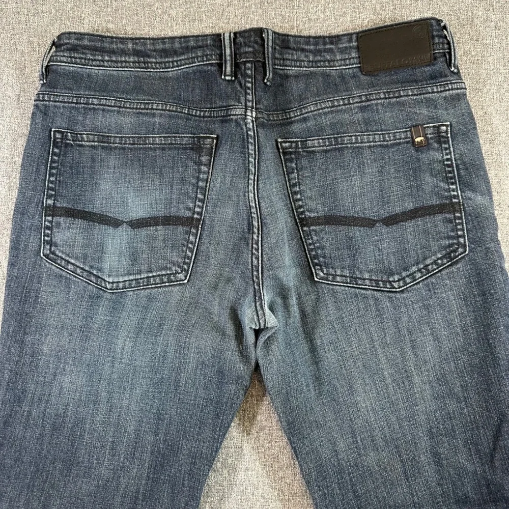 Buffalo David Bitton Jack-X Slim Straight Stretch Jeans Mens 34x30 Dark Wash - Picture 6 of 10